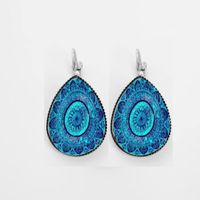 Vintage Style Blue And White Porcelain Alloy Women's Ear Hook 1 Piece sku image 9