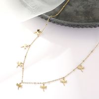 Fashion Dragonfly Stainless Steel Plating Necklace main image 3