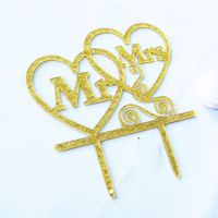 Valentine's Day Heart Shape Arylic Wedding Cake Decorating Supplies main image 3