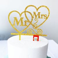 Valentine's Day Heart Shape Arylic Wedding Cake Decorating Supplies main image 2