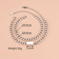 Simple Style Geometric Stainless Steel Bracelets Plating Stainless Steel Bracelets 2 Pieces main image 4