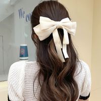 Simple Style Solid Color Cloth Bowknot Hair Clip main image 4