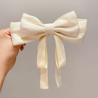 Simple Style Solid Color Cloth Bowknot Hair Clip main image 5