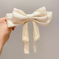 Simple Style Solid Color Cloth Bowknot Hair Clip sku image 2