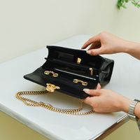 Fashion Solid Color Square Magnetic Buckle Chain Bag main image 4