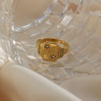 Fashion Geometric Stainless Steel Ring, Ring Jewelry Geometry Metal Diamond Zircon Stainless Steel Rings main image 4