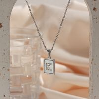Fashion Letter Titanium Steel Pendant Necklace Plating main image 3