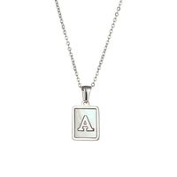 Fashion Letter Titanium Steel Pendant Necklace Plating sku image 1