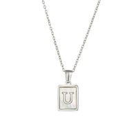 Fashion Letter Titanium Steel Pendant Necklace Plating sku image 20