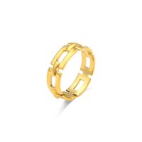 Fashion Geometric Stainless Steel Rings Chain Stainless Steel Rings sku image 3