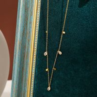 Fashion Water Droplets Stainless Steel Necklace Plating Zircon Stainless Steel Necklaces main image 5