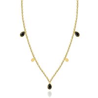 Fashion Water Droplets Stainless Steel Necklace Plating Zircon Stainless Steel Necklaces sku image 1