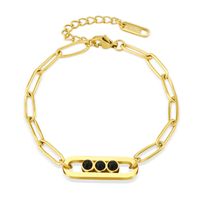 Fashion Geometric Stainless Steel Bracelets Metal Natural Stone Stainless Steel Bracelets sku image 3