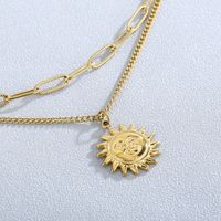 Fashion Sun Titanium Steel Necklace Stainless Steel Necklaces main image 5