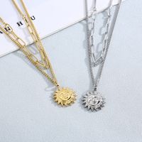 Fashion Sun Titanium Steel Necklace Stainless Steel Necklaces main image 4