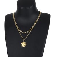 Fashion Sun Titanium Steel Necklace Stainless Steel Necklaces sku image 2