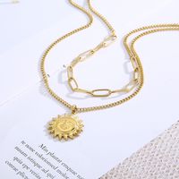 Fashion Sun Titanium Steel Necklace Stainless Steel Necklaces main image 2