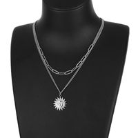 Fashion Sun Titanium Steel Necklace Stainless Steel Necklaces sku image 1