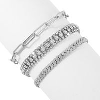 Fashion Geometric Iron Artificial Rhinestones Women'S Bracelets sku image 2
