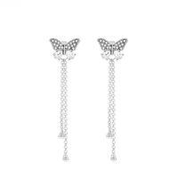 Sucré Papillon Alliage Gland Strass Des Boucles D'oreilles sku image 2