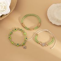 Fashion Geometric Alloy Beaded Arylic Crystal Bracelets 3 Pieces main image 3