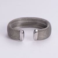 Style Simple Forme C Acier Inoxydable 304 Plaqué Or 18K Bracelet En Masse main image 5