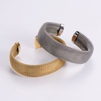 Style Simple Forme C Acier Inoxydable 304 Plaqué Or 18K Bracelet En Masse main image 3