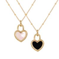 Fashion Heart Shape Titanium Steel Necklace Plating Stainless Steel Necklaces main image 1