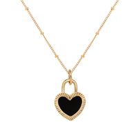 Fashion Heart Shape Titanium Steel Necklace Plating Stainless Steel Necklaces main image 3