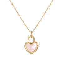 Fashion Heart Shape Titanium Steel Necklace Plating Stainless Steel Necklaces sku image 2