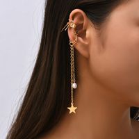 Élégant Star Alliage Placage Perles Artificielles Des Boucles D'oreilles 1 Jeu main image 1