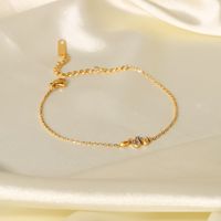 Fashion Snake Stainless Steel Gold Plated Zircon Gold Plated Bracelets main image 5