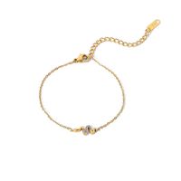 Fashion Snake Stainless Steel Gold Plated Zircon Gold Plated Bracelets main image 2