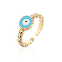 Fashion Eye Copper Open Ring Epoxy Copper Rings sku image 4
