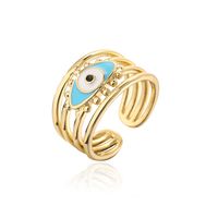 Fashion Eye Copper Open Ring Epoxy Copper Rings sku image 5