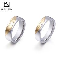 Europe And America Cross Border Fashion Titanium Steel Ring Forever Love Forever Love Stainless Steel Couple Ornament sku image 16