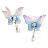 Ethnic Style Butterfly Cloth Artificial Pearl Hair Clip main image 5