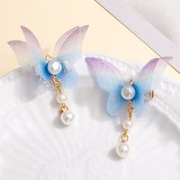 Ethnic Style Butterfly Cloth Artificial Pearl Hair Clip main image 6