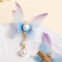 Ethnic Style Butterfly Cloth Artificial Pearl Hair Clip main image 3