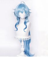 Wig Anime Cosplay Original God Sweet Rain Cos Wig Blue Gradient Long Hair Anti-real Scalp Wig Sheath sku image 3
