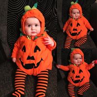 Funny Pumpkin Silver Fox Velvet Embroidery Baby Clothes main image 1