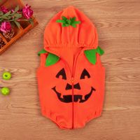 Funny Pumpkin Silver Fox Velvet Embroidery Baby Clothes main image 2