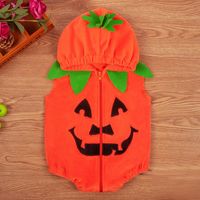 Funny Pumpkin Silver Fox Velvet Embroidery Baby Clothes sku image 1