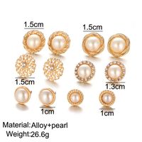 Style Simple Fleur Alliage Placage Perles Artificielles Boucles D'oreilles main image 4