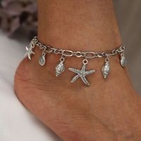 Fashion Geometric Starfish Shell Alloy Plating Anklet 1 Piece sku image 1