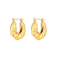 Vintage Style Geometric Stainless Steel Earrings Plating Gold Plated Stainless Steel Earrings sku image 1