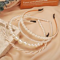 Sweet Geometric Alloy Inlay Artificial Pearls Hair Band main image 1