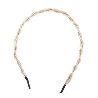 Sweet Geometric Alloy Inlay Artificial Pearls Hair Band main image 5