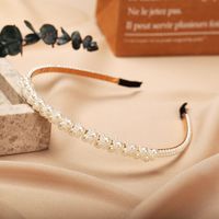Sweet Geometric Alloy Inlay Artificial Pearls Hair Band main image 2