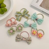 Cute Flower Bow Knot Cloth Rubber Band 1 Set sku image 6